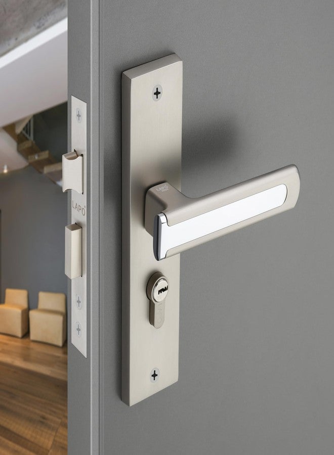 LAPO Heavy Duty Mortise Lock Set - Main Door Handle Lock with Keys, 60mm Cylinder, 45x45mm Lock Body for Home, Office, Hotel, Bedroom (Satin Matt, 3 Years Warranty) Cy-167 - Image 1